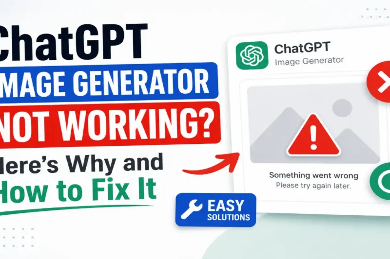 ChatGPT Image Generator Not Working